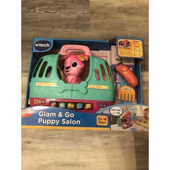 VTech Glam & Go Puppy Salon & Carrier With Grooming Tools Lights & Sounds. Read - Picture 1 of 10